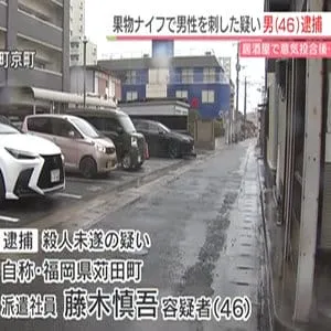 居酒屋で意気投合した相手を果物ナイフで刺した疑いで派遣社員の男を逮捕　福岡・苅田町