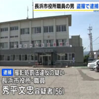 スカートの中にスマートフォン差し入れ…　長浜市役所職員の男を逮捕「スカート内に興味があった」