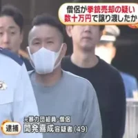元暴力団組員で僧侶の男（49）「拳銃売却」容疑で逮捕…知人男性に拳銃1丁と実弾を数十万円で譲り渡したか