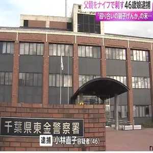 口論となった81歳父親の背中を果物ナイフで刺した疑い…46歳の娘逮捕