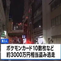 東池袋のカード店でポケモンカード強盗　男3人が3000万円相当のカードを盗み逃走中