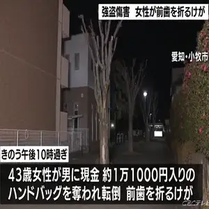愛知・小牧市の路上で強盗傷害事件