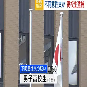18歳の男子高校生を逮捕 不同意性交などの疑い 10代女性が被害 山梨県