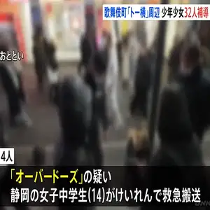 新宿・歌舞伎町の「トー横」周辺で少年少女32人を一斉補導