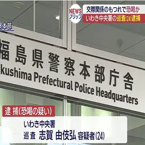 当時交際していた女性の知人を恐喝した疑いで、いわき中央署の巡査を逮捕