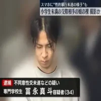 小学生未満の交際相手の娘の裸を撮影し性的暴行加えようとしたか　専門学校生を逮捕