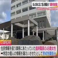 二本松市役所の女性職員が特定の個人情報を知人に漏えい　福島